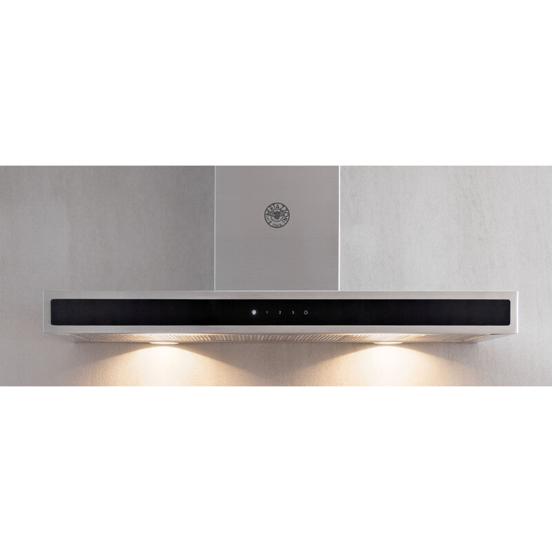 Bertazzoni 36 in. Chimney Style Range Hood with 3 Speed Settings, 600 CFM, Convertible Venting & 2 LED Lights - Stainless Steel, , hires