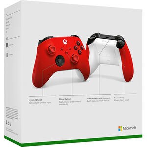 Xbox - Wireless Controller for Xbox Series X, Xbox Series S, and Xbox One - Pulse Red, Red, hires
