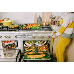 Thermador Pro Grand Professional Series 60 in. 7.3 cu. ft. Smart True European Convection Steam Double Oven Dual Fuel Range with 6 Sealed Burners & Griddle - Stainless Steel, , hires