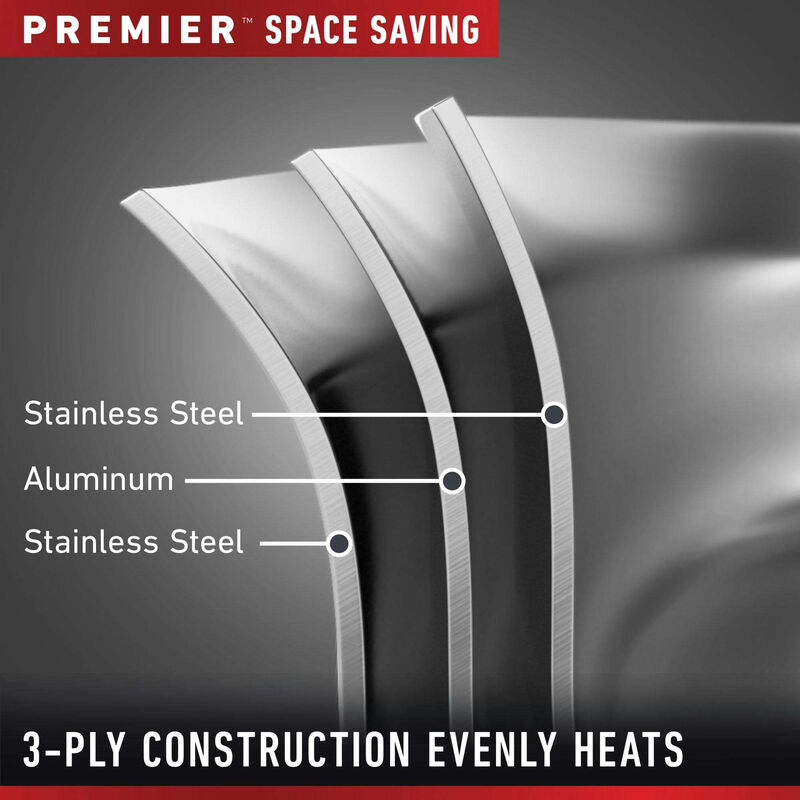 Calphalon Premier Space Saving Stainless Steel 10-Piece Set, , hires