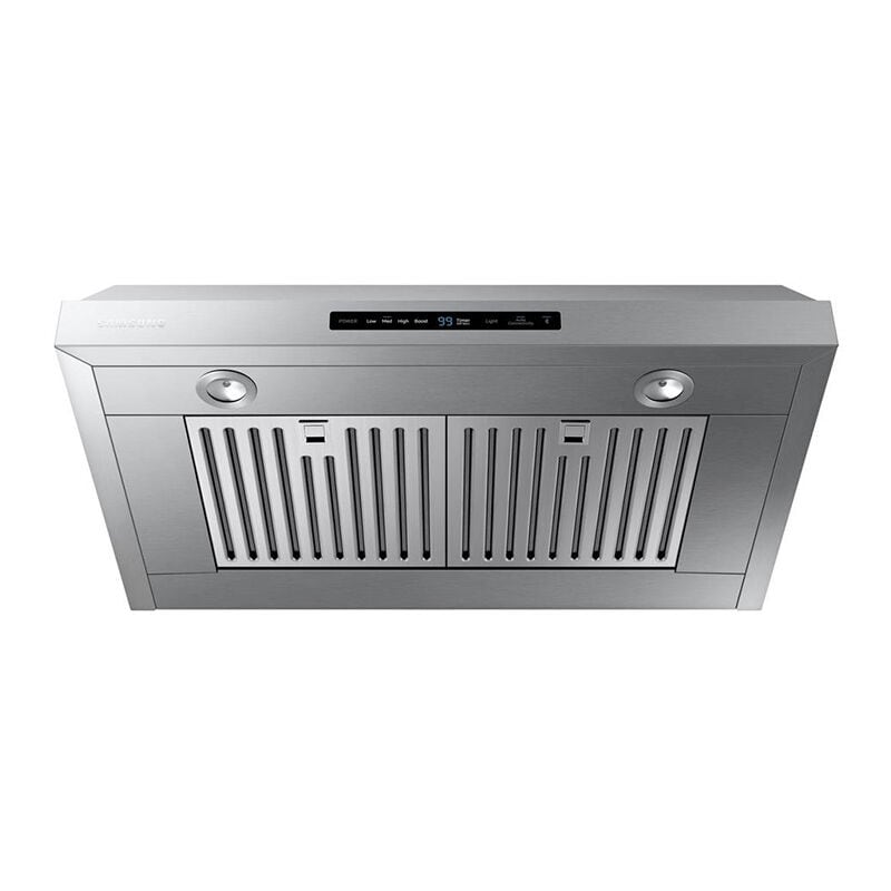 Samsung 30 in. Smart Convertible Standard Style Range Hood with 390 CFM, 4 Fan Speeds & 2 LED Lights - Stainless Steel, Stainless Steel, hires