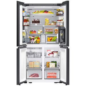 Samsung Bespoke 36 in. 22.8 cu. ft. Smart Counter Depth 4-Door French Door Refrigerator with Internal Water Autofill Pitcher - White Glass, White Glass, hires