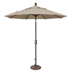 SimplyShade Catalina 7.5' Octagon Push Button Market Umbrella in Solefin Fabric - Beige, Beige, hires