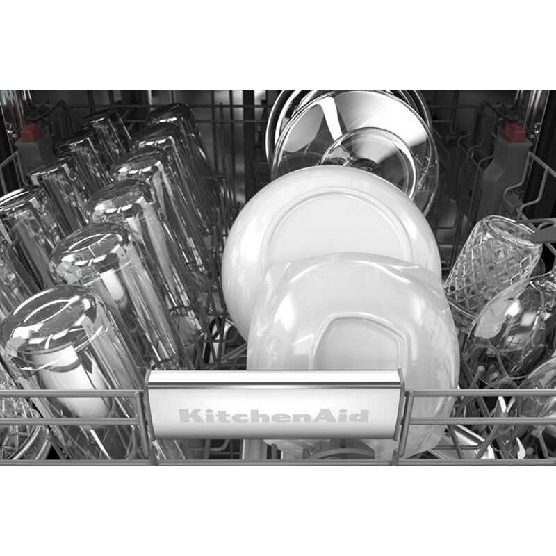 KitchenAid 24 in. Front Control Dishwasher with 44 dBa Sound Level, 3rd-Rack & Pocket - Black Stainless Steel with PrintShield Finish, Black Stainless Steel with PrintShield Finish, hires