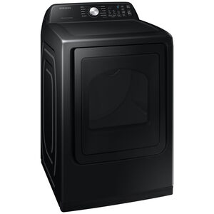Samsung 27 in. 7.4 cu. ft. Smart Electric Dryer with Sanitize Cycle & Sensor Dry - Brushed Black, Brushed Black, hires