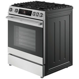 Bosch 300 Series 30 in. 5.8 cu. ft. Air-Fry Standard Convection Slide-In Gas Range with 5 Sealed Burners - Stainless Steel, , hires