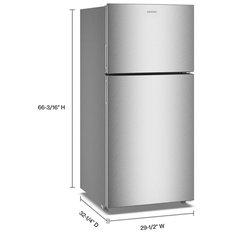 Amana 30 in. 19.3 cu. ft. Garage-Ready Top Freezer Refrigerator - Fingerprint Resistant Stainless, , hires