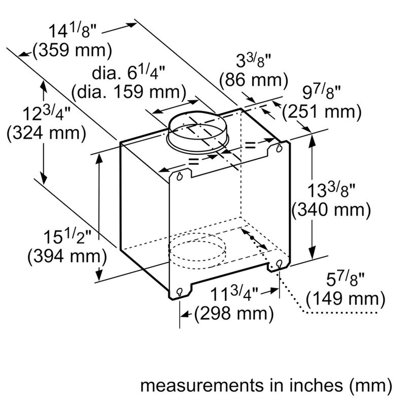 Thermador 600 CFM Inline Blower for Range Hoods, , hires