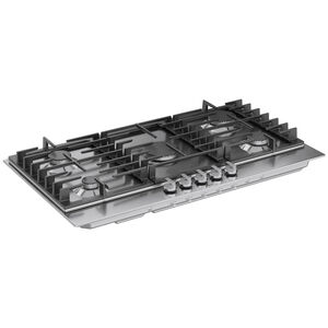 Bosch 300 Series 36 in. 5-Burner Natural Gas Cooktop with Simmer Burner & Power Burner - Stainless Steel, , hires