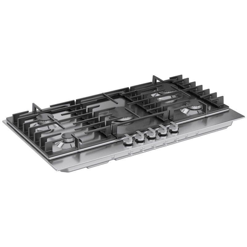 Bosch 300 Series 36 in. 5-Burner Natural Gas Cooktop with Simmer Burner & Power Burner - Stainless Steel, , hires