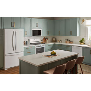 Whirlpool 30 in. 1.1 cu. ft. 1000W Over-the-Range Microwave with 300 CFM & Sensor Cooking - White, White, hires