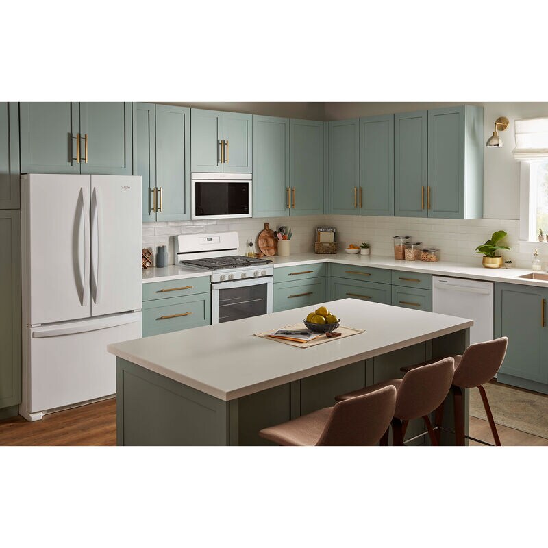 Whirlpool 30 in. 1.1 cu. ft. 1000W Over-the-Range Microwave with 300 CFM & Sensor Cooking - White, White, hires