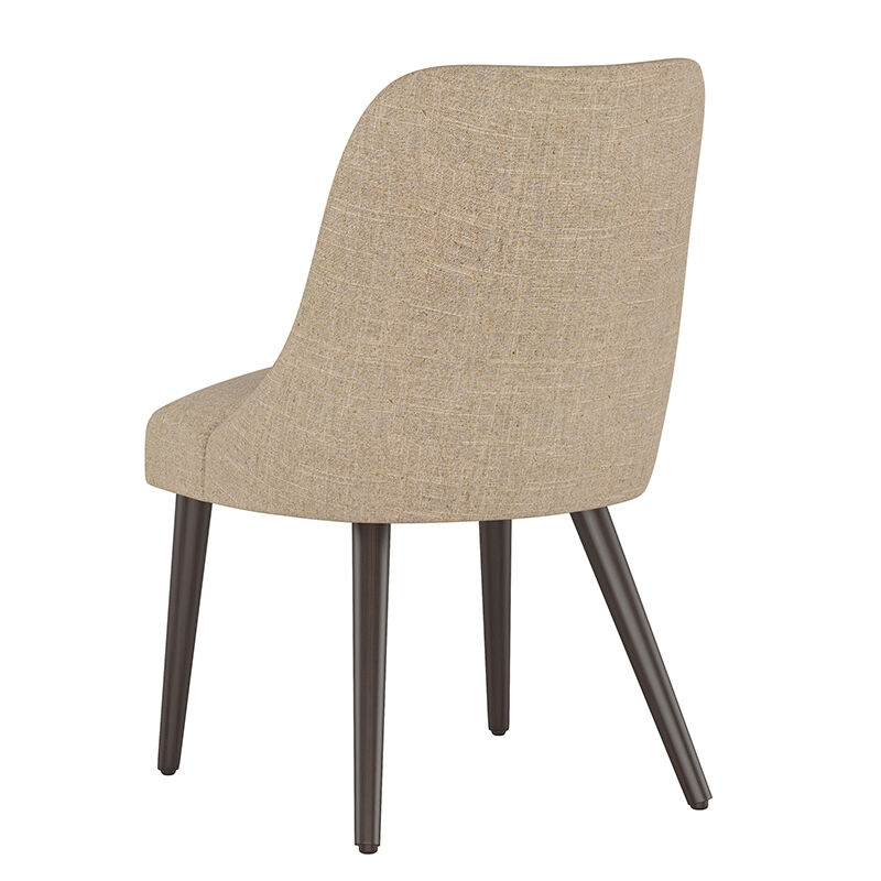 Skyline Furniture Modern Mid Century Dining Chair in Linen Fabric - Sandstone, , hires