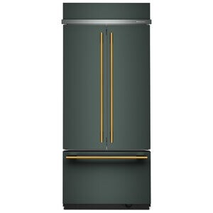 KitchenAid 36 in. 20.8 cu. ft. Built-In Counter Depth French Door Refrigerator with Ice Maker - Juniper, Juniper, hires