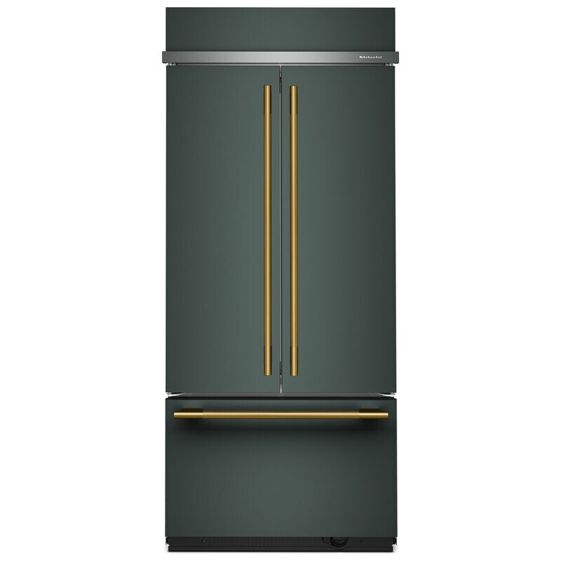 KitchenAid 36 in. 20.8 cu. ft. Built-In Counter Depth French Door Refrigerator with Ice Maker - Juniper, Juniper, hires