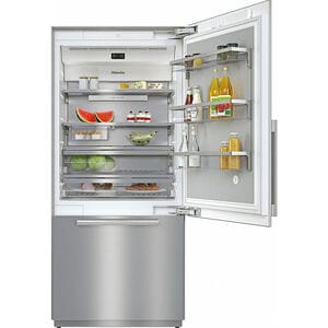 Miele 36 in. 19.6 cu. ft. Built-In Smart Counter Depth Bottom Freezer Refrigerator with Ice Maker - Stainless Steel, , hires
