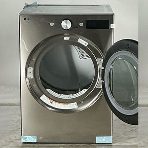 LG 27 in. 7.4 cu. ft. Smart Stackable Gas Dryer with AI Sensor Dry, TurboSteam, Sanitize & Steam Cycle - Graphite Steel (Open Box Excellent Condition), , hires