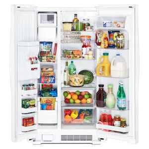 Whirlpool 36 in. 24.6 cu. ft. Side by Side Refrigerator with Ice & Water Dispenser - White, , hires