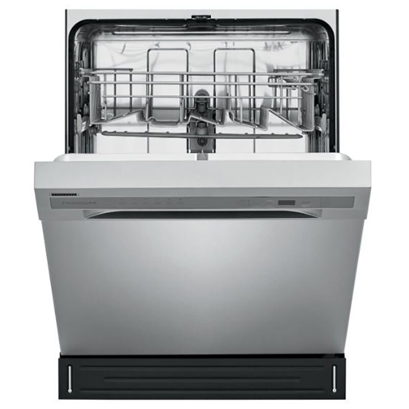 Frigidaire 24 in. Front Control Dishwasher with 52 dBa Sound Level & Pocket - Stainless Steel, Stainless Steel, hires