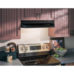 Broan 40000 Series 36 in. Ducted Standard Style Range Hood with 210 CFM, 2 Fan Speeds & 1 Incandescent Light - Black, , hires