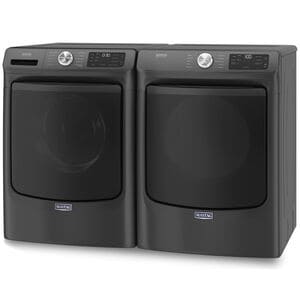 Maytag 27 in. 7.3 cu. ft. Front Loading Gas Dryer with 10 Dryer Programs, 7 Dry Options, Wrinkle Care & Sensor Dry - Volcano Black, , hires