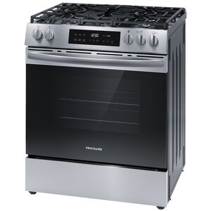 Frigidaire 30 in. 5.1 cu. ft. Air-Fry Standard Convection Gas Range with 5 Sealed Burners - Stainless Steel, , hires