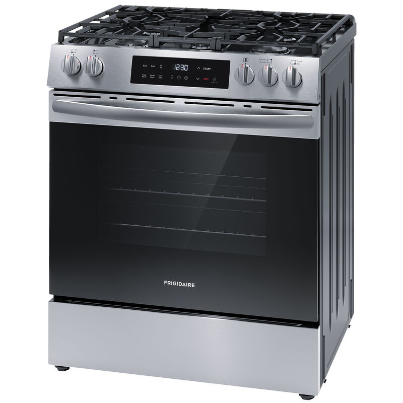 Frigidaire 30 in. 5.1 cu. ft. Air-Fry Standard Convection Gas Range with 5 Sealed Burners - Stainless Steel, , hires