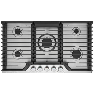 Frigidaire Gallery 36 in. Natural Gas Cooktop with 5 Sealed Burners - Stainless Steel | GCCG3648AS