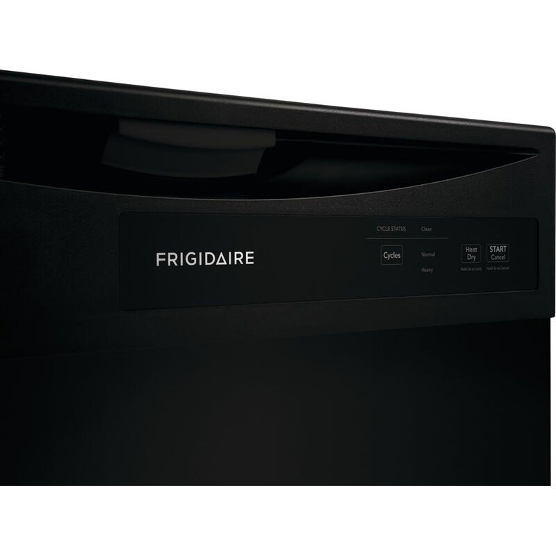 Frigidaire 24 in. Front Control Dishwasher with 62 dBa Sound Level & Pocket - Black, Black, hires