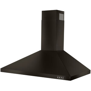 Whirlpool 30 in. Convertible Chimney Style Range Hood with 400 CFM, 3 Fan Speeds & 2 LED Lights - Black Stainless, , hires