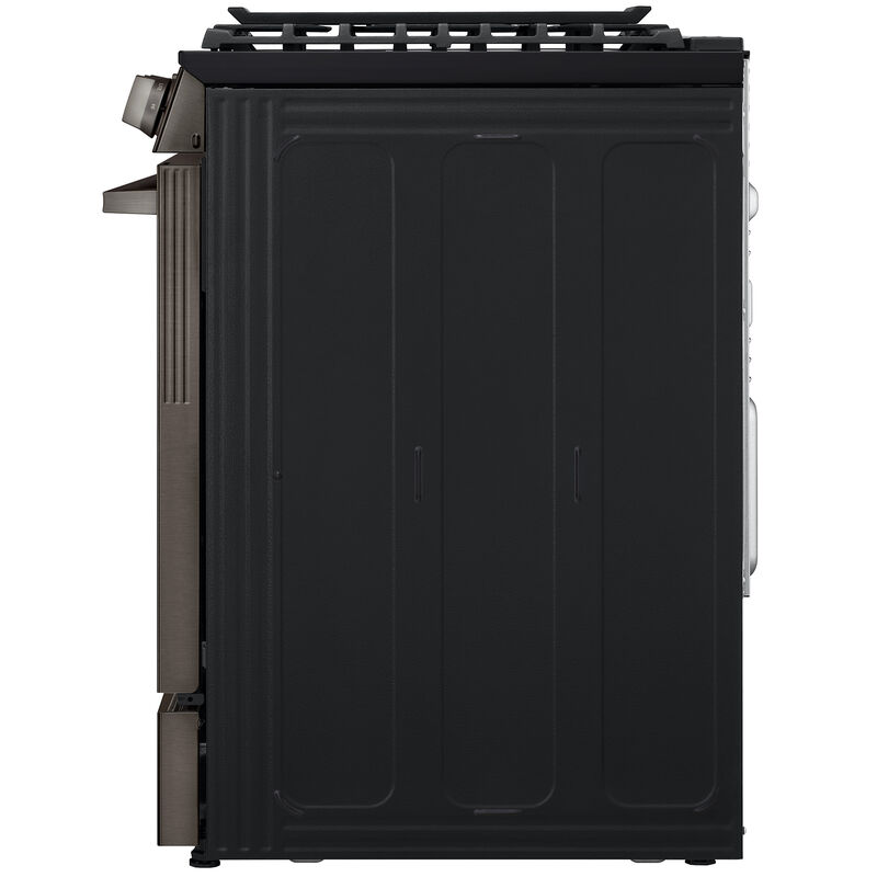 LG 30 in. 6.3 cu. ft. Smart Air-Fry True European Convection Slide-In Gas Range with 5 Sealed Burners & Griddle - Black Stainless Steel, , hires