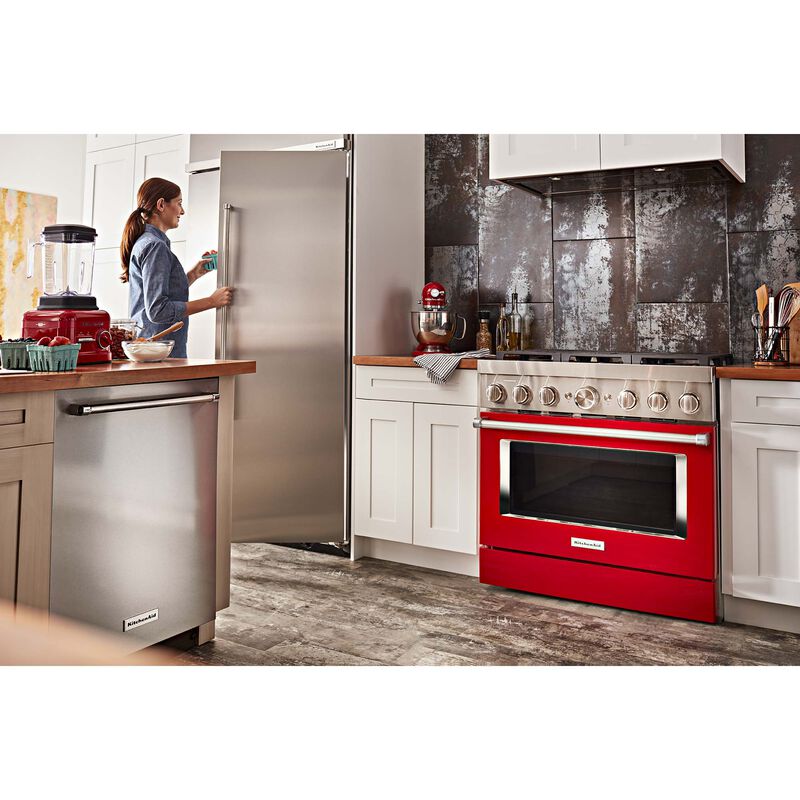 KitchenAid 36 in. Ducted Standard Style Range Hood with 3 Fan Speeds & 4 LED Lights - Stainless Steel, , hires