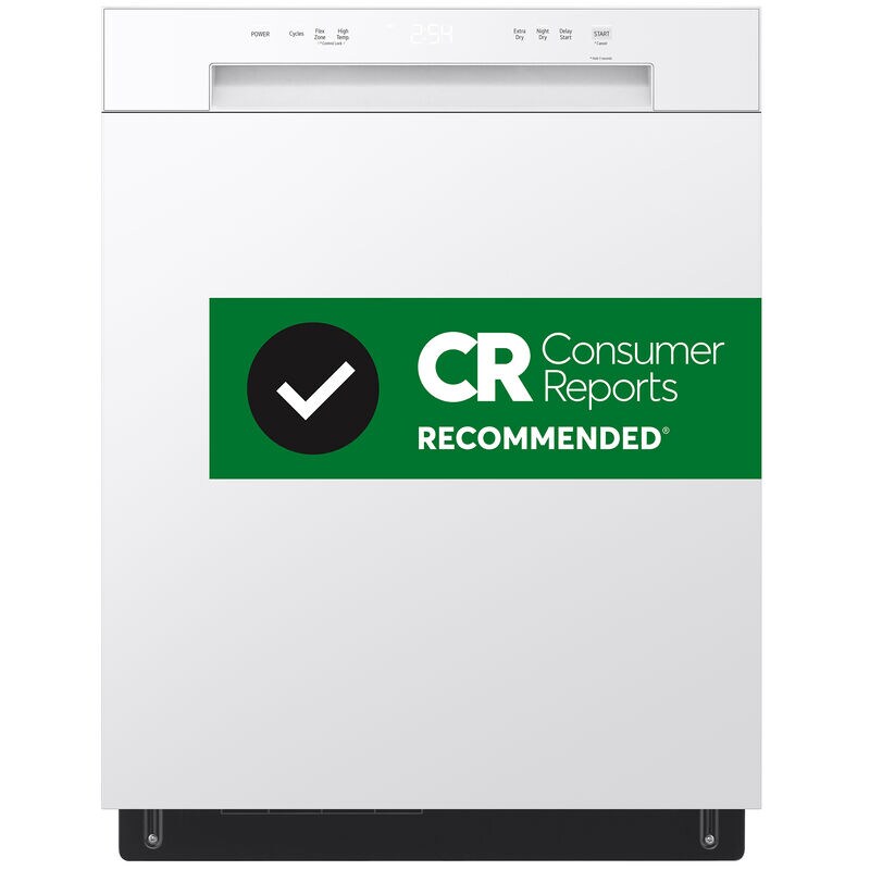 LG 24 in. Built-In Dishwasher with Front Control, 52 dBA Sound Level, 15 Place Settings & 5 Wash Cycles - White, , hires