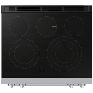 Samsung Bespoke 30 in. 6.3 cu. ft. Smart Air-Fry True European Convection Slide-In Electric Range with Radiant Burners - Stainless Steel, Stainless Steel, hires