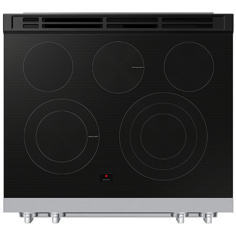 Samsung Bespoke 30 in. 6.3 cu. ft. Smart Air-Fry True European Convection Slide-In Electric Range with Radiant Burners - Stainless Steel, Stainless Steel, hires