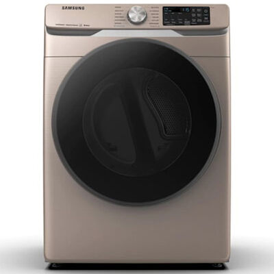 Samsung 27 in. 7.5 cu. ft. Smart Stackable Gas Dryer with Sanitize+, Steam Cycle & Sensor Dry - Champagne | DVG45B6300C
