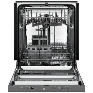 GE 24 in. Top Control Flush-Mount Dishwasher with 51 dBa Sound Level & Condensate Dry - Stainless Steel, Stainless Steel, hires