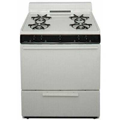 Premier 30 in. 3.9 cu. ft. Oven Freestanding Gas Range with 4 Open Burners - Bisque | BFK100TP