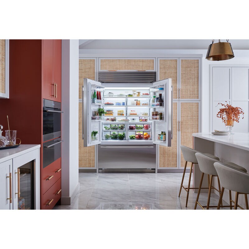 Sub-Zero 48 in. 28.9 cu. ft. Built-In Smart Counter Depth French Door Refrigerator with Professional Handles - Stainless Steel, , hires