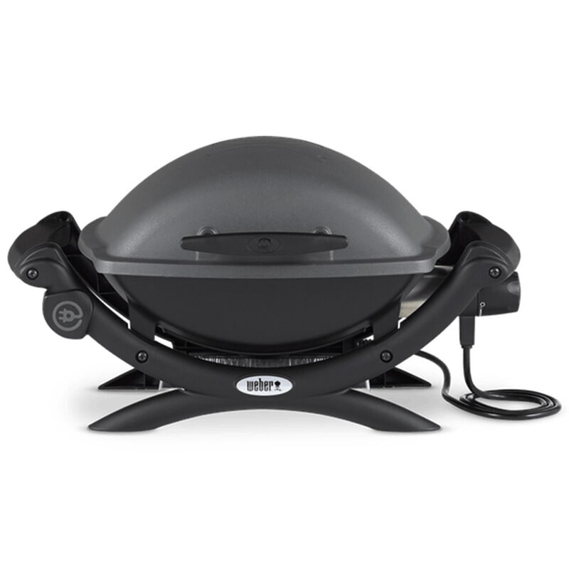 Weber Q 1400 Portable Electric Grill Dark Gray P.C. Richard Son