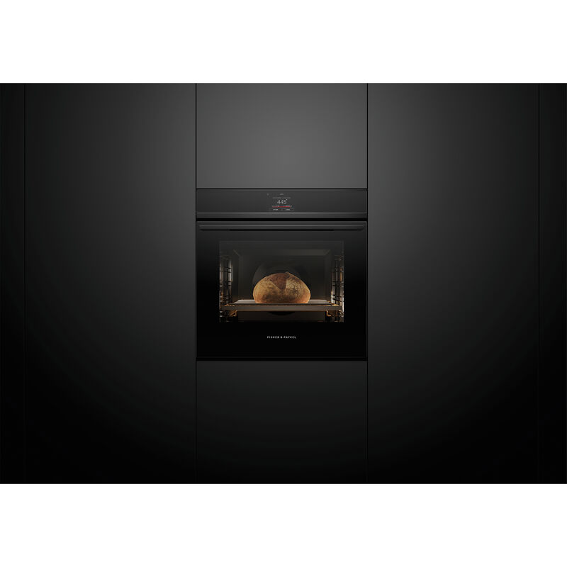 Fisher & Paykel Series 11 24 in. 3.0 cu. ft. Electric Smart Wall Oven with Standard Convection & Steam Clean - Black, , hires