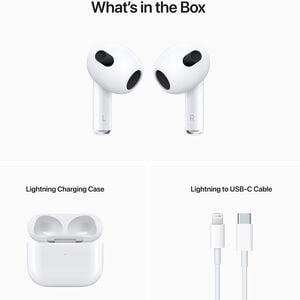 Apple - AirPods (3rd generation) with Lightning Charging Case - White, , hires