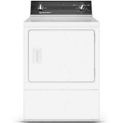 Speed Queen DR3 27 in. 7.0 cu. ft. Electric Dryer with Sanitize Cycle - White | DR3003WE