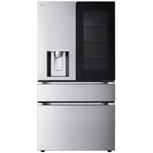 LG 36 in. 28.6 cu. ft. Smart 4-Door French Door Refrigerator with MyColor InstaView, Ice & Water Dispenser - PrintProof Stainless Steel, , hires