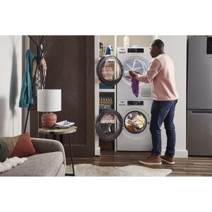 Whirlpool 24 in. 2.3 cu. ft. Stackable Front Load Washer with Detergent Dosing Aid & Sanitize Cycle - White, , hires