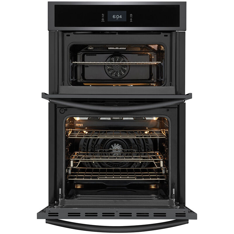 Frigidaire Gallery 27 in. 5.5 cu. ft. Steam Electric Microwave/Wall Oven Combo with True European Convection - Black Stainless, Black Stainless, hires