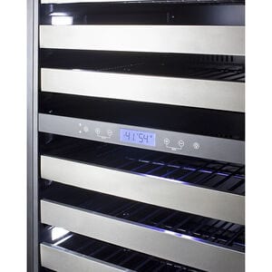 Summit 24 in. Wine Cooler with Wire Racks, Dual Temperature Zones & 163 Bottle Capacity - Stainless Steel, , hires