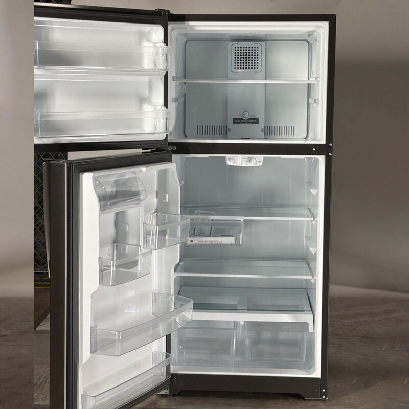 GE 30 in. 19.2 cu. ft. Garage Ready Top Freezer Refrigerator - Fingerprint Resistant Stainless (Open Box Good Condition), , hires