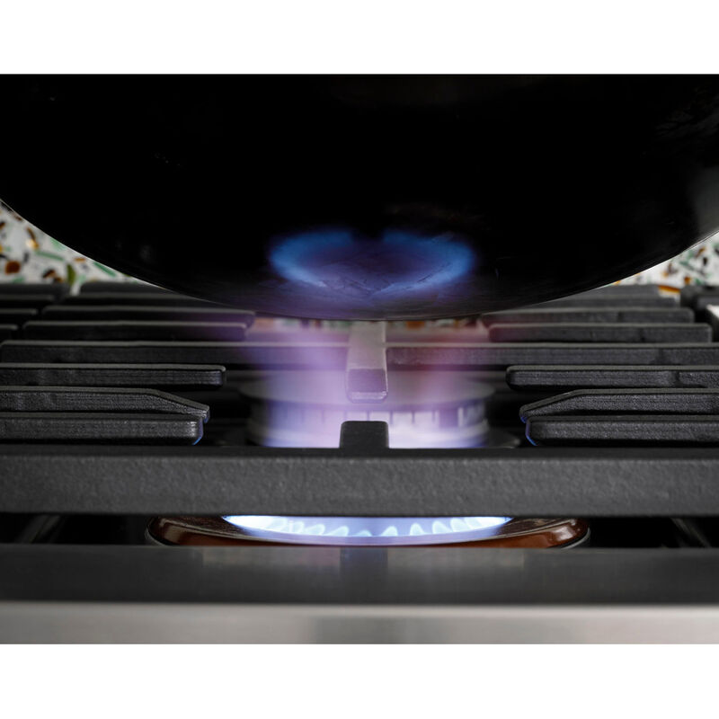 Cafe 48 in. 6-Burner Natural Gas Rangetop with Griddle, Simmer Burner & Power Burner - Stainless Steel, Stainless Steel, hires