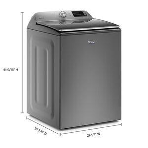 Maytag 27 in. 4.7 cu. ft. Smart Top Load Washer with Extra Power Button - Metallic Silver, Metallic Slate, hires
